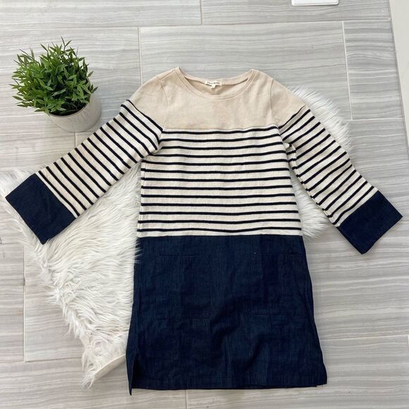 Stevie Hender Striped Denim Dress - Picture 1 of 8